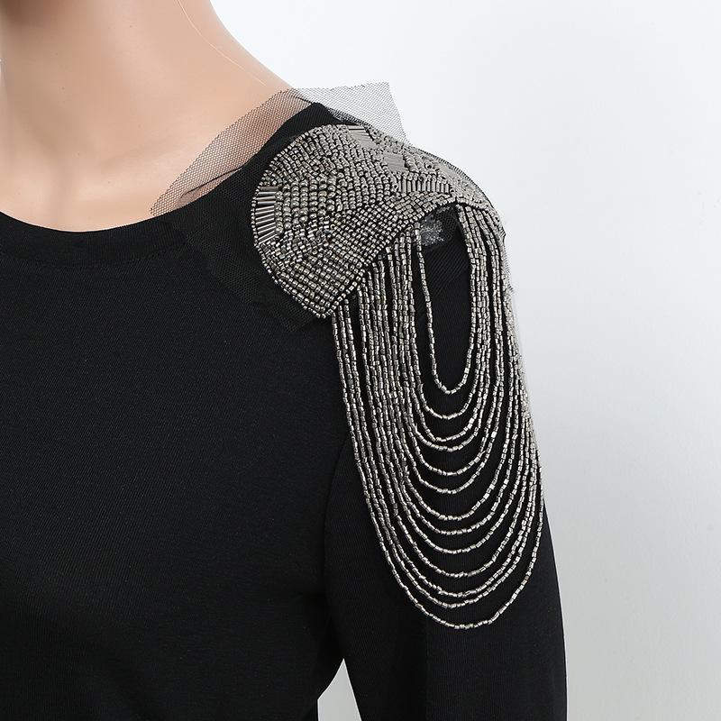 

Bohemian Rice Bead Tassel Epaulet: Unisex Formal Suit Shoulder Ornament