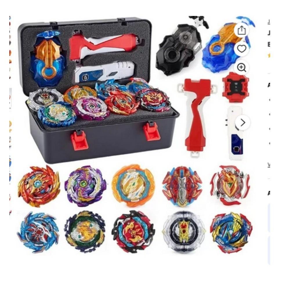 Hit Battle Toy for Kids - Hurricane CX Burst Beyblade Set, Complete with Attack Battle Plate and Launcher