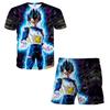 Sommer Herren Japanischer Anime Dragon Ball Kinder T-Shirt und Shorts Zweiteiler Super Mario 3D Gedrucktes Kinder Jungen und Mädchen Set