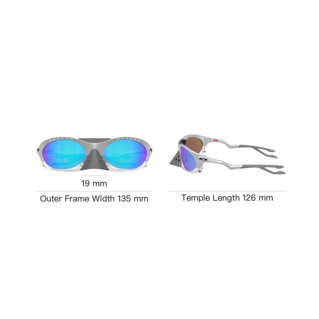 Oakley Verstellbare Gabelbügel O Matter™ Oval Sonnenbrille Unisex-Sonnenbrille Silber OO9437-1363
