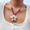 Shell Flower Pendant Necklace Ethnic Style Clavicle Chain Choker Neck Chain