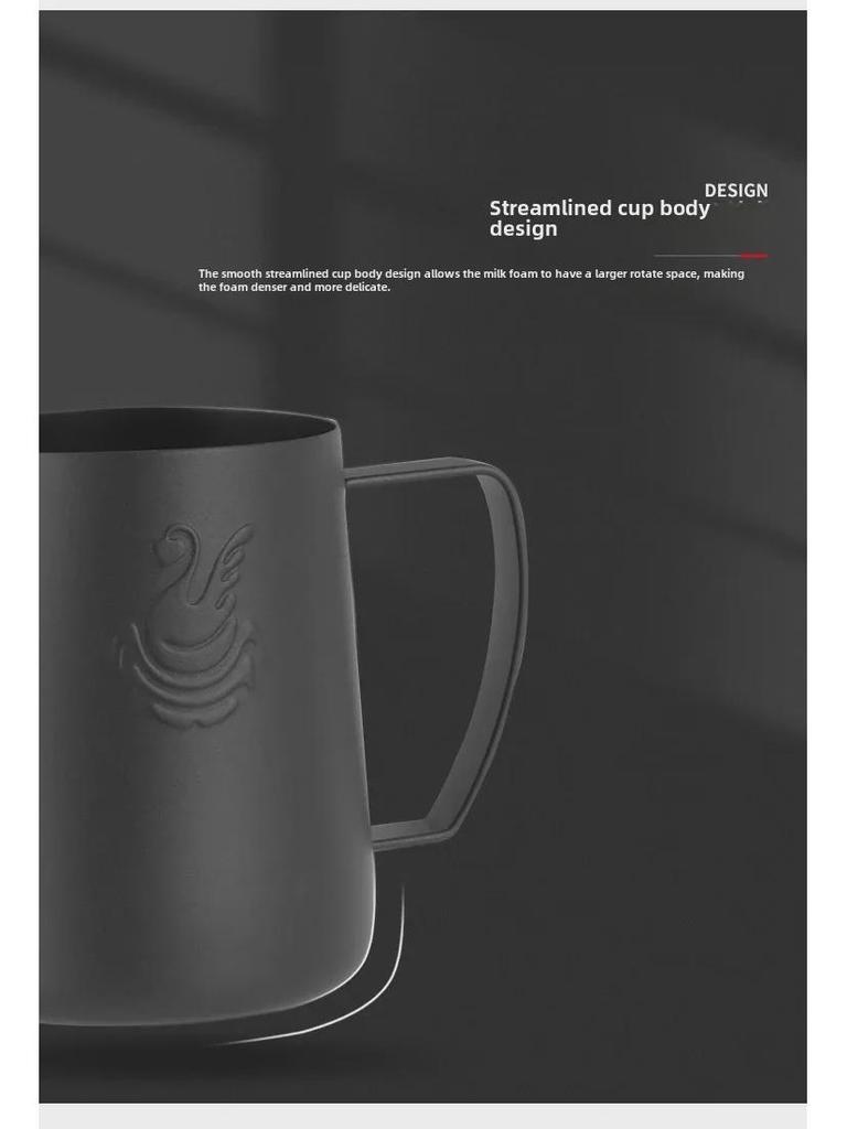 JIBBI Swan Latte Art Cup, нержавеющая сталь 304, кувшин для вспенивания молока объемом 400 мл