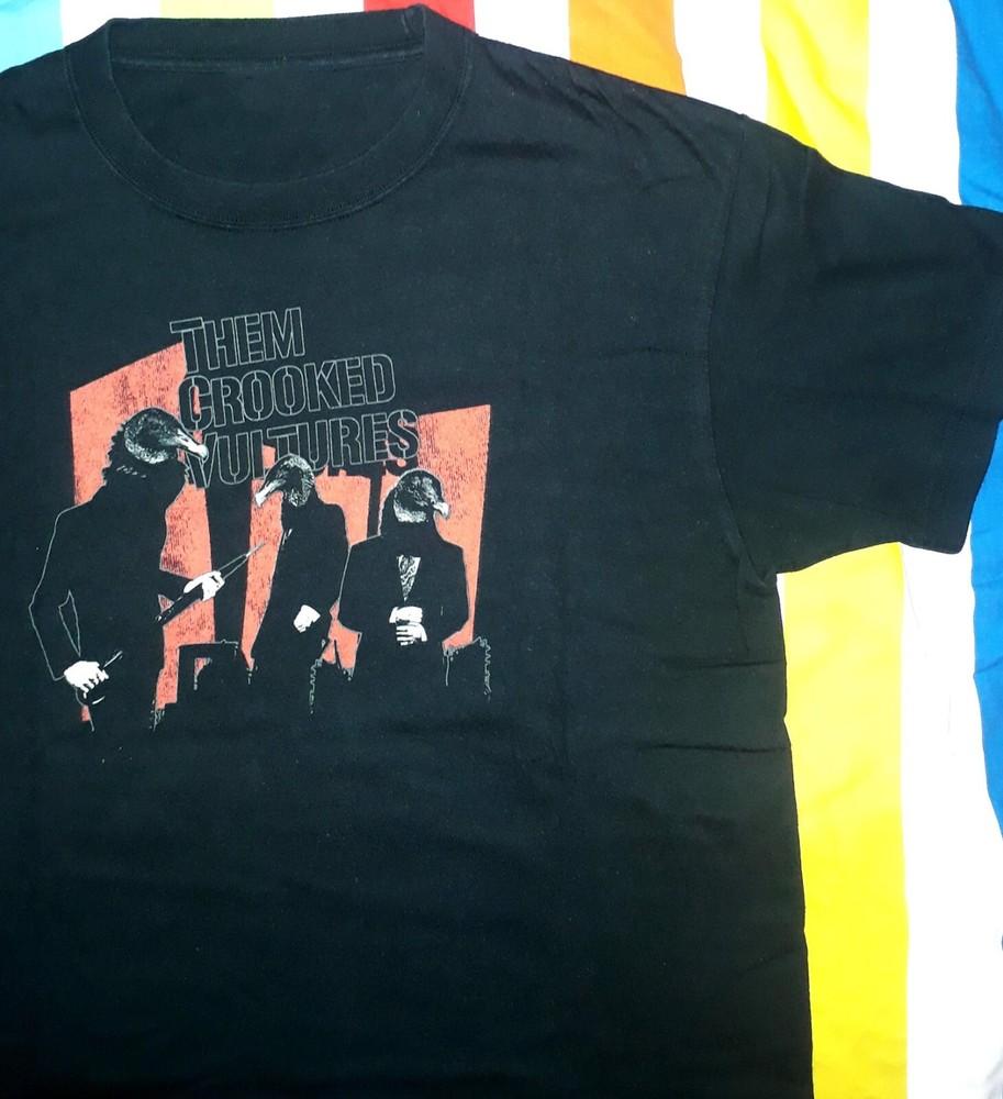 THEM CROOKED VULTURES Band Tour Shirt Classic Black Unisex S-5XL Unisex T-Shirt XXXXL