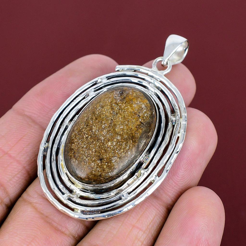 Bronzite Pendant Handmade Genuine Gemstone Pendant 925 Sterling Silver Pendant Amazing Bronzite Jewelry Unique Design Pendant Gifts for Him