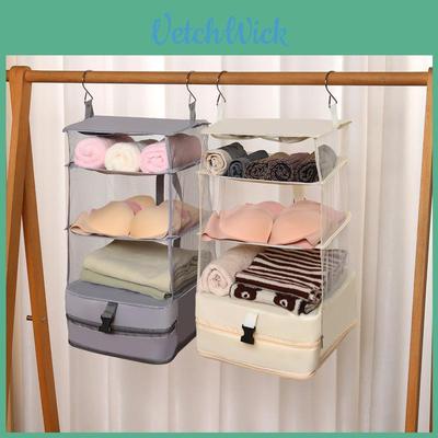 Modern Minimalist Hanging Travel Organizer For Bedroom Closet Storage Bag With Multiple Compartments