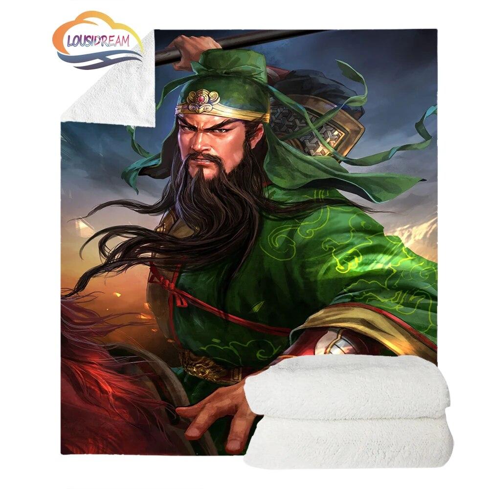 

Троецарствие Верность Герой Гуань-Юй Одеяло Кровать Домашний Брошь Диван Одеяла Декор Дети и взрослые Подарок 30x40in