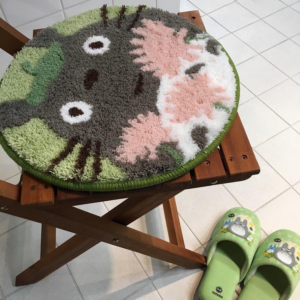 Senko My Neighbor Totoro Flower Shop Chair Studio 91234 Mat, Diameter Approx. 38cm, Green, Character Totoro, Ghibli,
