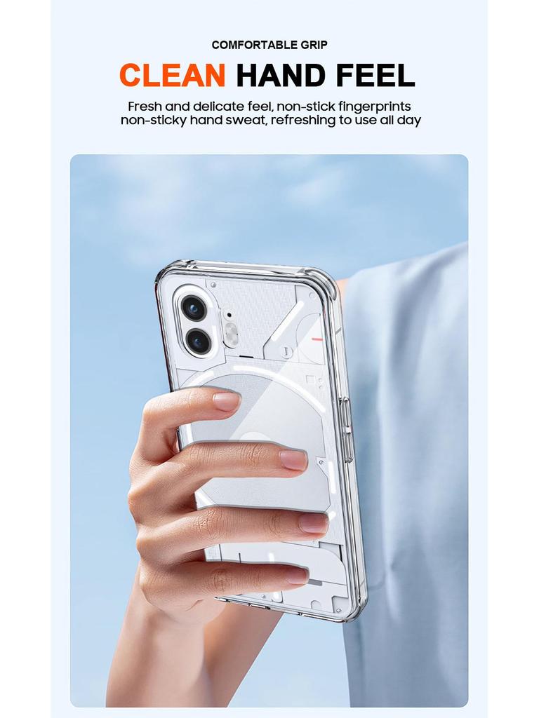Ultracienkie Przezroczyste Etui TPU+PC dla Nothing Phone 3 i Phone 2