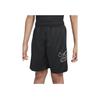 Nike Logo Print Solid Color Kids Shorts Kids Bottoms Black DM8532-010