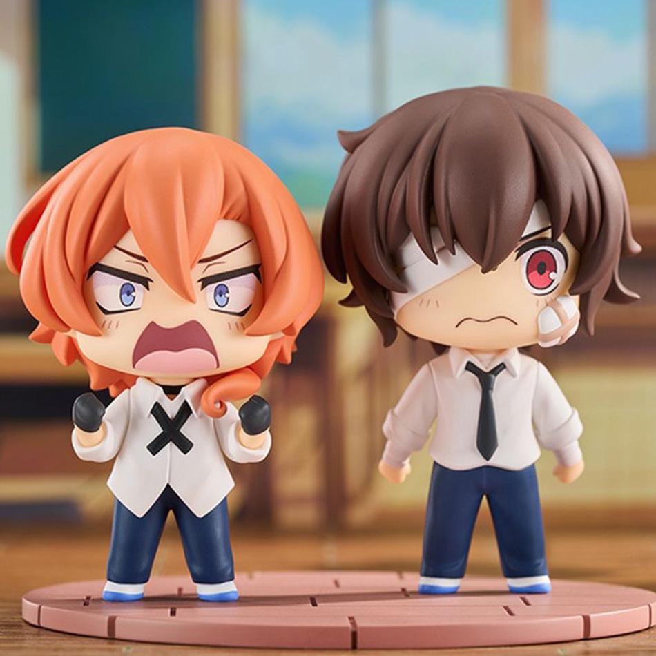 7cm Bungou Stray Dogs Anime Figure Kawaii Dazai Osamu Action Figure Cute Nakahara Chuuya Figurine Collection PVC Model Doll Toy