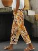2025 Amazon's New Temperament Commuter 3D Digital Printing, Cotton and Linen Simple Crimped Casual Pants Can Be Printed