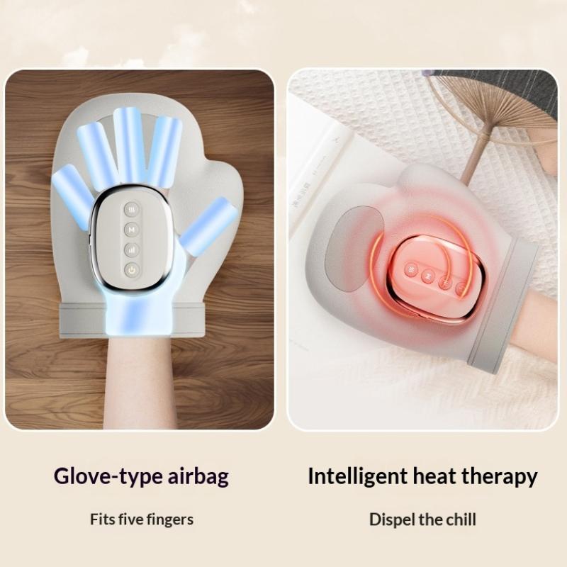 Cordless Hand Massager Airbag Compression for Finger Discomfort and Wrist Palm Wellness at Home Office