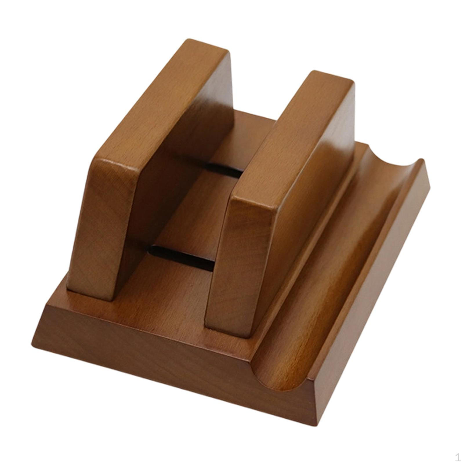 

Laptop Stand Holder Notebook Dock Adjustable Wood Organizer, Phone and Tablet for Home, темно-коричневого