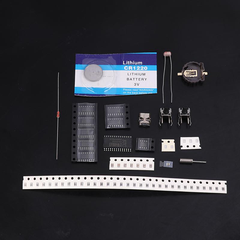 Led Dot Matrix Digital Clock Kit With Auto Brightness Time Temperature Soldering Practice Kit Diy Electronics Project
