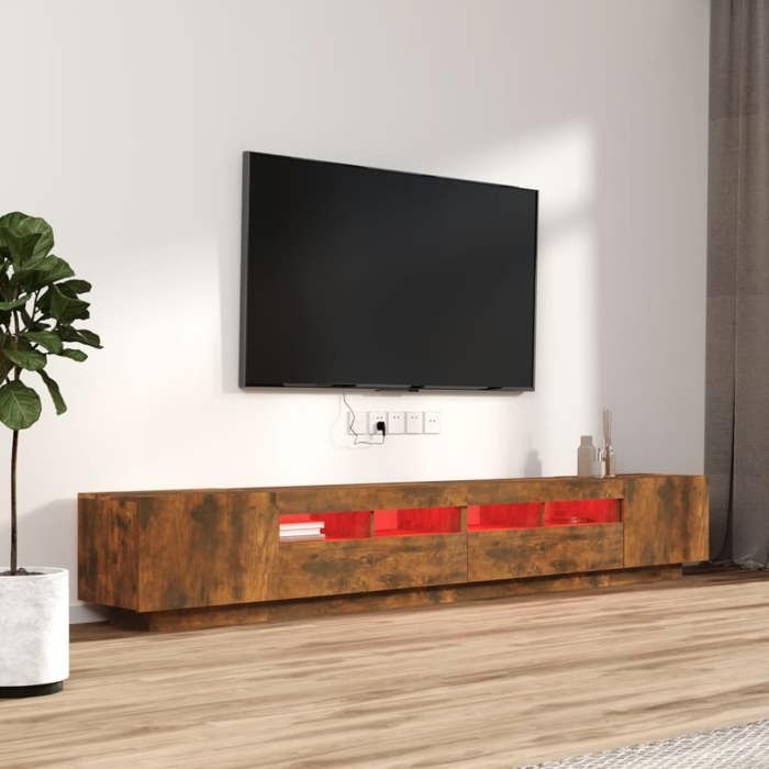 VidaXL Ensemble de Meubles TV avec Lumières LED 3 pcs Centres de Divertissement Armoires Multimédia Meubles de Salle de 3120173