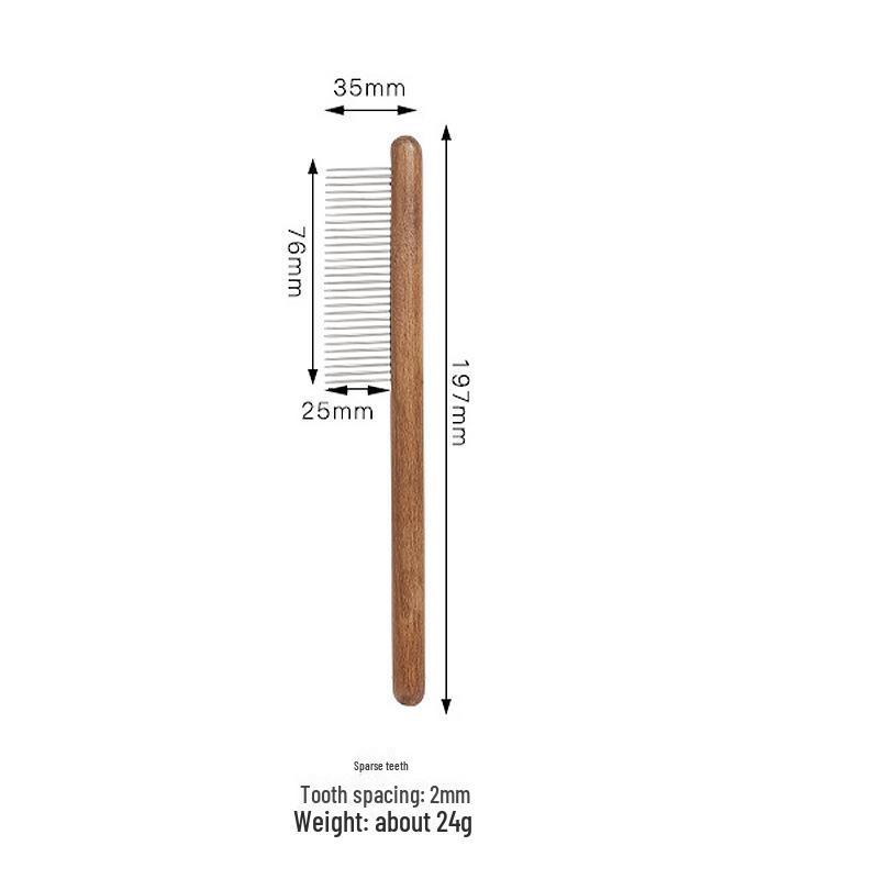 Grzebień do czesania zwierząt do rozczesywania długowłosych kotów i psów – Usuwa luźną sierść i pchły