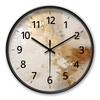 Round Abstract Art Wall Clock, Marble - Textured Decor (Batteries Not Included), 10-16 Inches