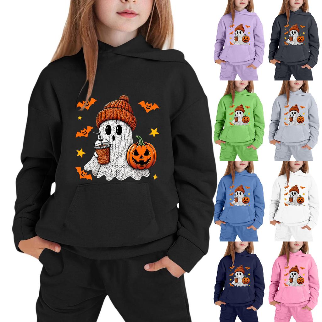 Children's Hoodie with Halloween Print for Casual Wear