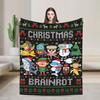 Marcus The Worm Ugly Christmas Plush Blanket Italian Brainrot Funny Throw Blankets for Home 150*125cm Ultra-Soft