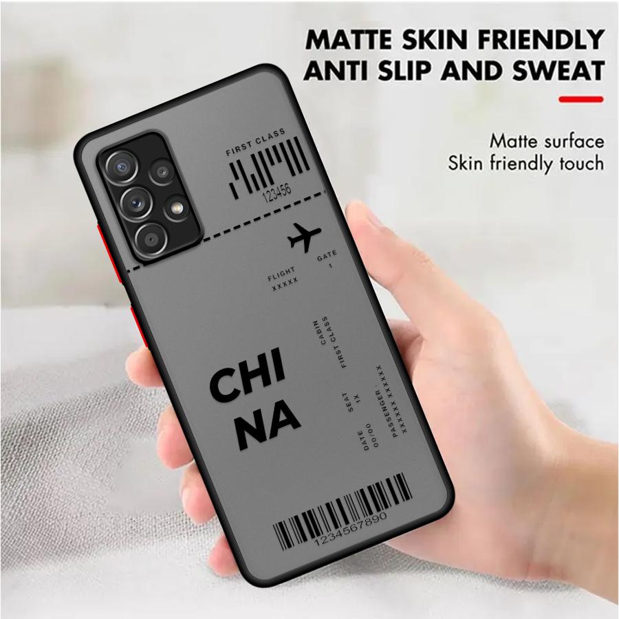Airplane Bus Tickets Phone case for Samsung Galaxy A21s A22 A71 A72 A73 A23 A25 A52s A53 A54 A55 A24 A31 A32 A33 A34 A51 A52