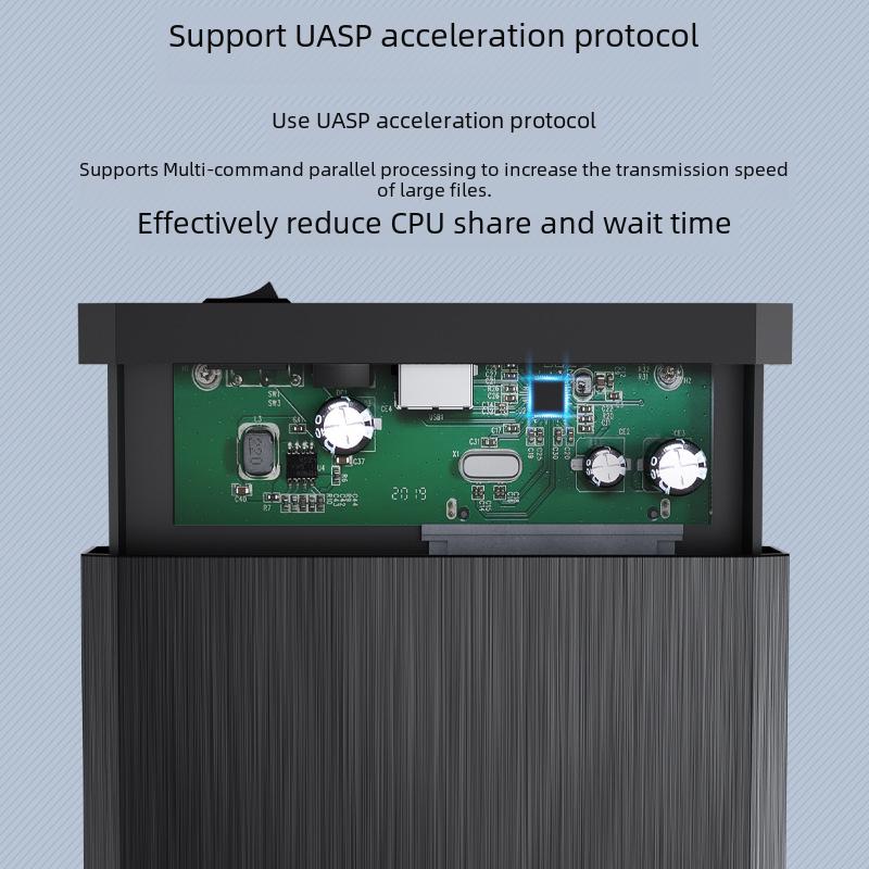 Gabinete Externo de Metal para Disco Rígido de 3,5 Polegadas com USB 3.0, SATA, IDE e Porta Paralela
