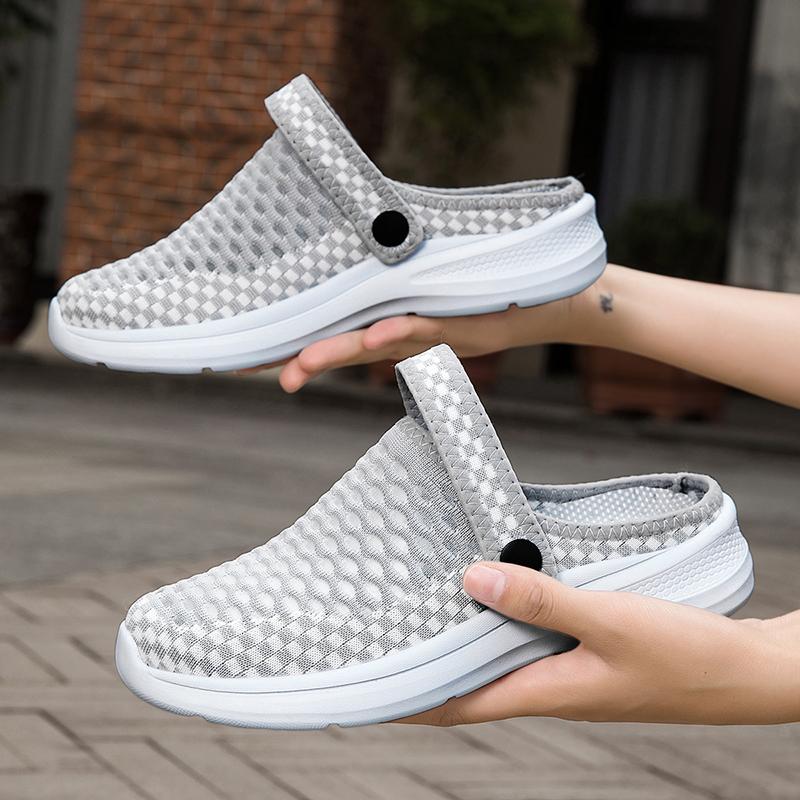 Summer Slippers Women's Slippers Outdoor Thick and Low Shoes 2025 Comfortable Toe Exposed Slip On Home Shoes Men's Sandals Items