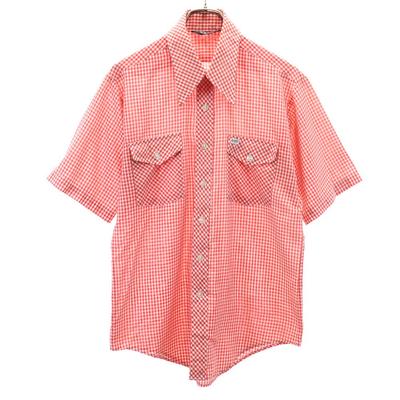 Esprit by CAMPUS 70s Made In USA Vintage Gingham Check Pattern Short Sleeve Shirt Men's Used