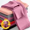 Damen Herbst- & Winter-Fleecehose: Vielseitige, dicke Baumwoll-Wolle Basis-Schicht, Koreanischer Stil, Studenten-Garn-Design, Für drinnen/draußen.