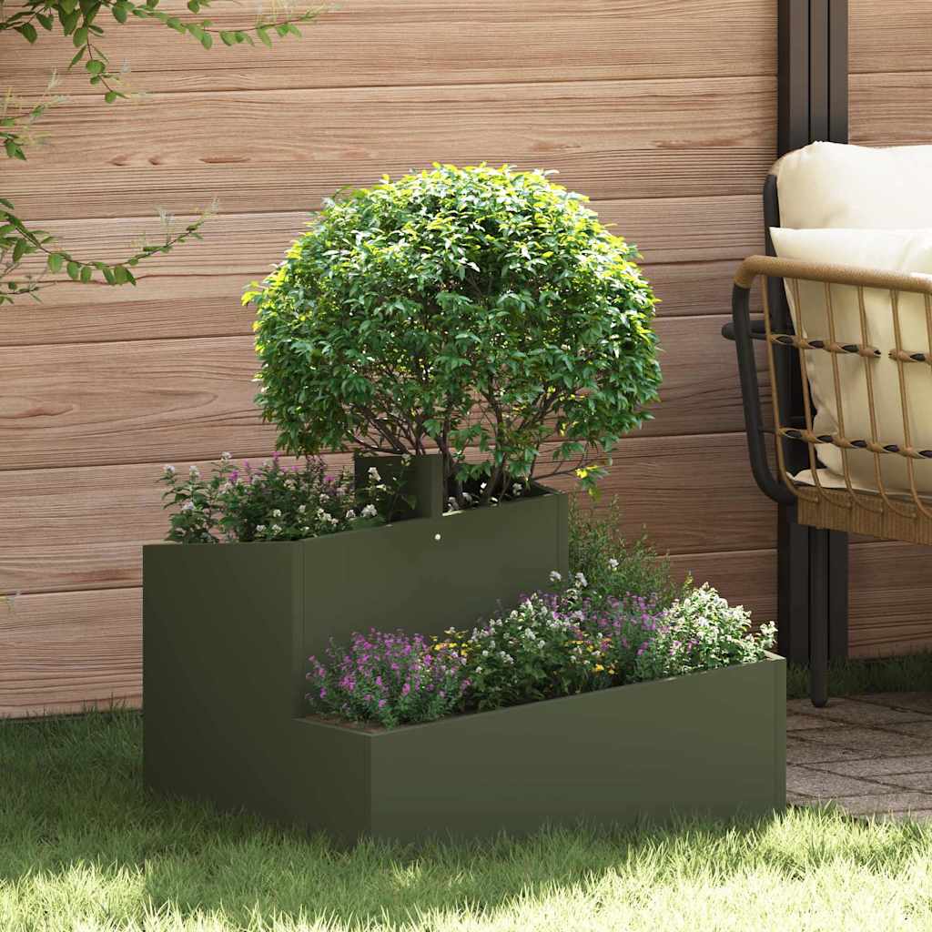 Garden Planter Olive Green 60 X 60 X 50 Cm