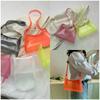 Fashionable PVC Underarm Bag Transparent Shoulder Bag Waterproof Messenger Bag Handbag Phone Bag Women Lipstick Key Storage Bag