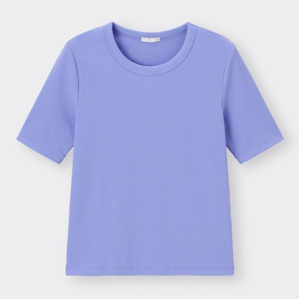 

Короткий рукав T-образной формы в рубчик GU