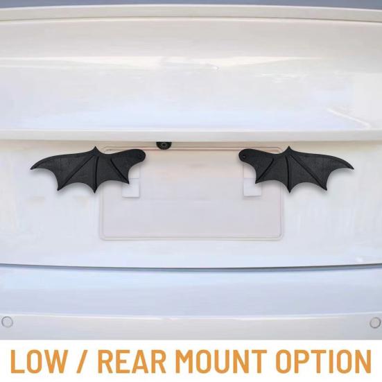Bat Wings Wooden License Plate Accessory Universal Gothic Car Decor for Car License Plate Halloween Wall Party Decor