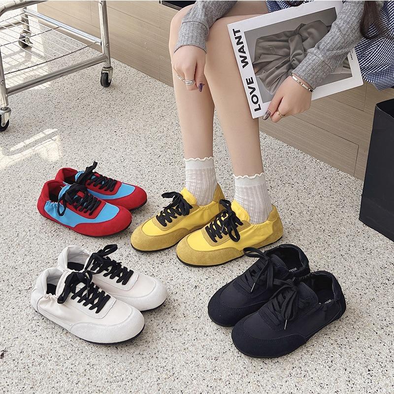 Women's new soft-soled soft-faced women's shoes board shoes high-end sense lightweight casual lace-up single shoes