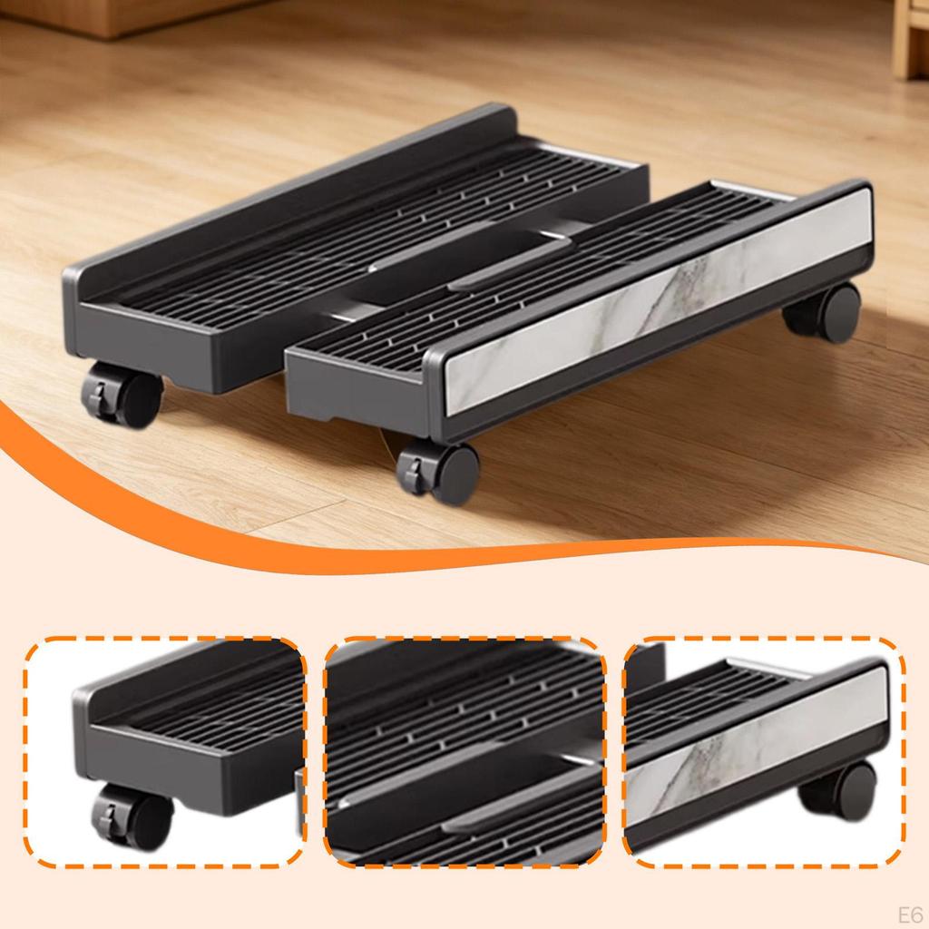 Computer Stand Riser Mobile CPU Holder for Gaming Home
