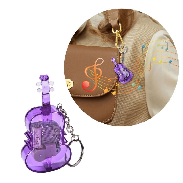 Elegant Small Violin Music Box Keychain Elegant Key Ornament Suitable for Art Lovers and Stylish Home Decorations