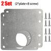 Stainless Steel Cabinet Door Hinge Repair Plate Cabinet Door Hinges Mounting Plate Kit with Screw Furniture Hardware Tools