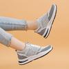 Women's Lace-up Casual Sports Shoes Non-slip Soft-soled Running Shoes Flying Mesh Dad Shoes