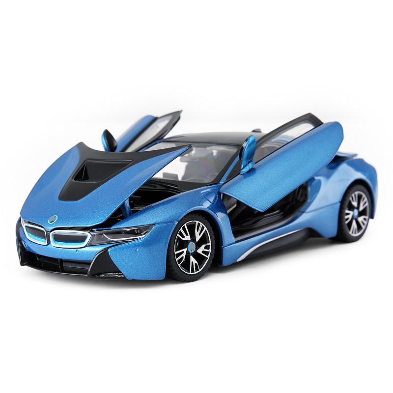 

1/24 BMW I8 Supercar New Enegry Vehicle Alloy Car Diecasts & Toy Vehicles Car Model Miniature Scale Model Car for Children синий