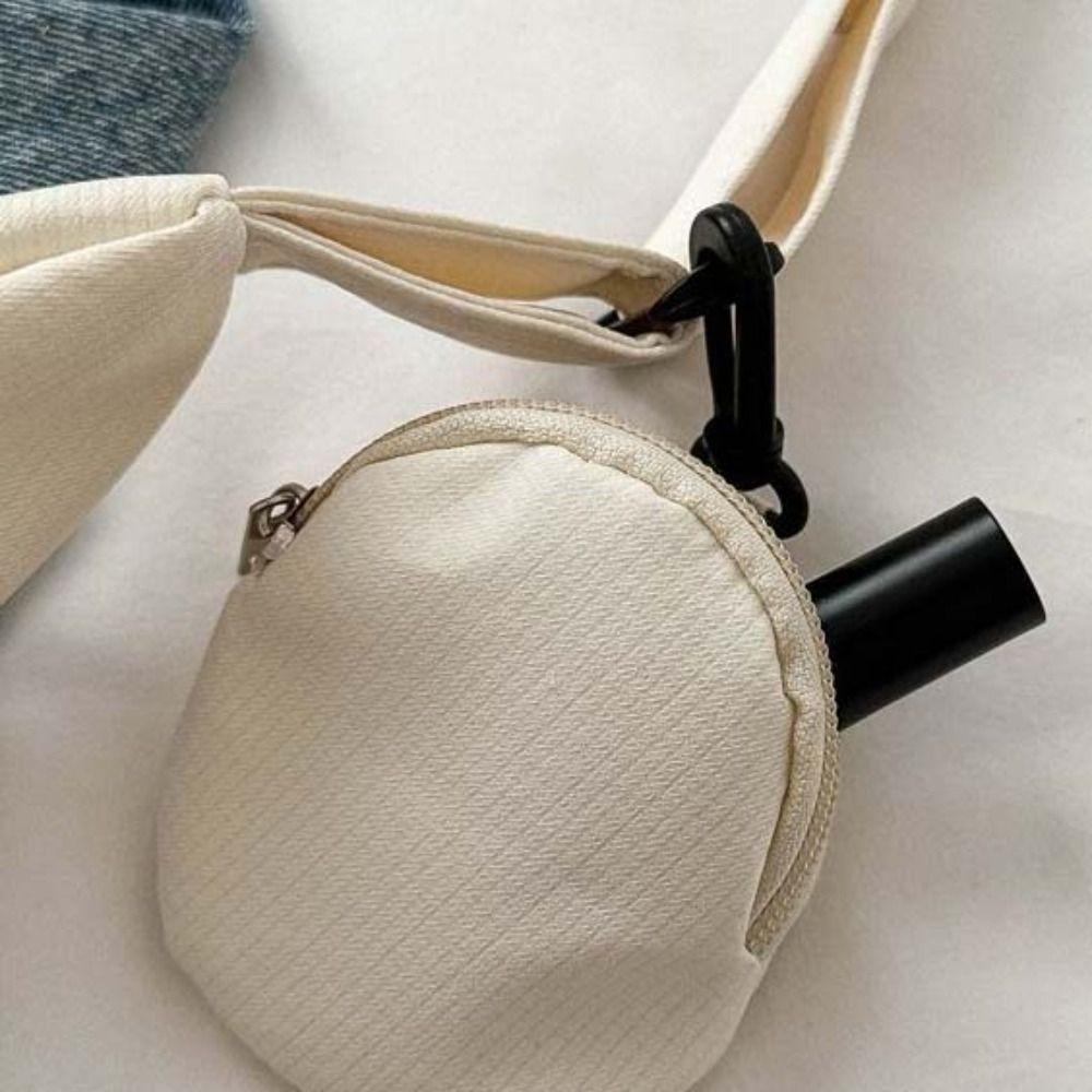 Geantă de umăr ușoară în stil coreean Culoare crem Geantă simplă tip gălușcă Femei