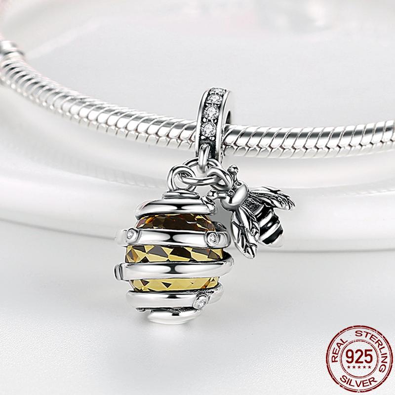 100% Strerling Copper Bee Series Charms Fit Original 3Mm Bracelet Beads Diy Jewelry For Women New In
