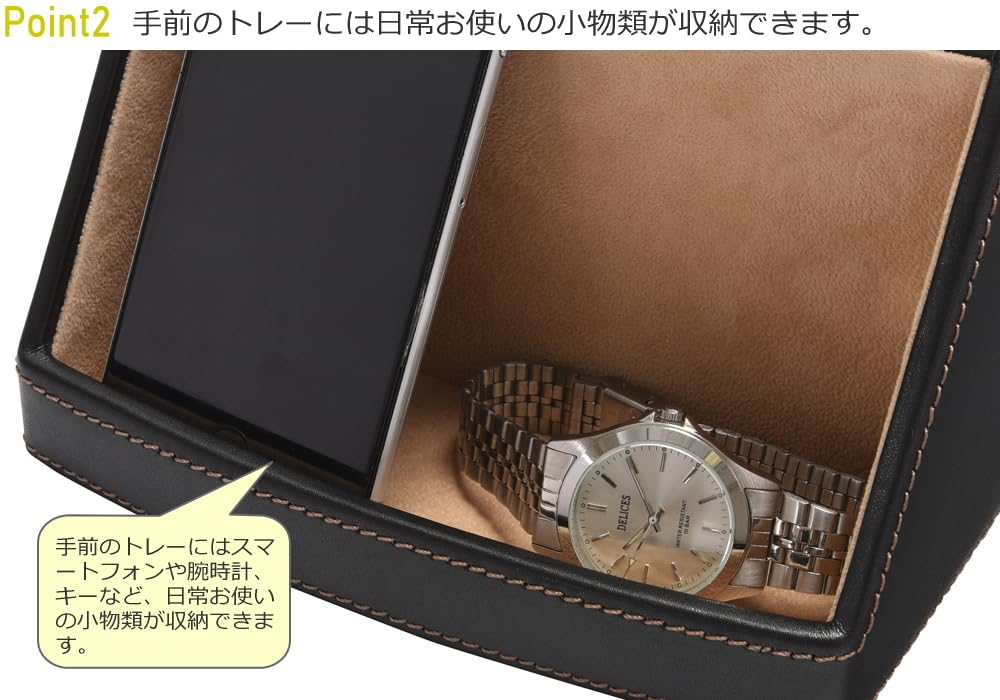 Stylish Eyeglass Stand and Holder for Two Pairs of Perfect for Storing Reading Cell and Glasses, Glasses, Phones, Smartphones, Watches.