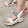 Jisyu Women Soft Leather Rigid Wedge Sandal 7cm