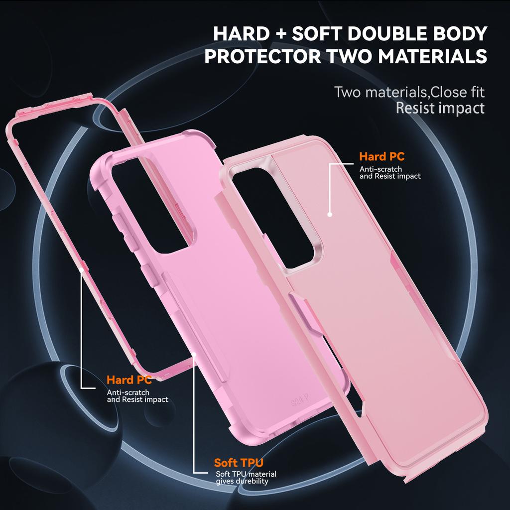 For Samsung Galaxy S25/S24 Case 3 in 1 Shockproof TPU PC Phone Cover