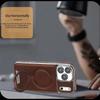 Magnetic Rotat Bracket Luxury Leather Phone Case For iPhone 11 12 13 14 15 16 17 Pro Max Plus Wireless Charging Shockproof Cover