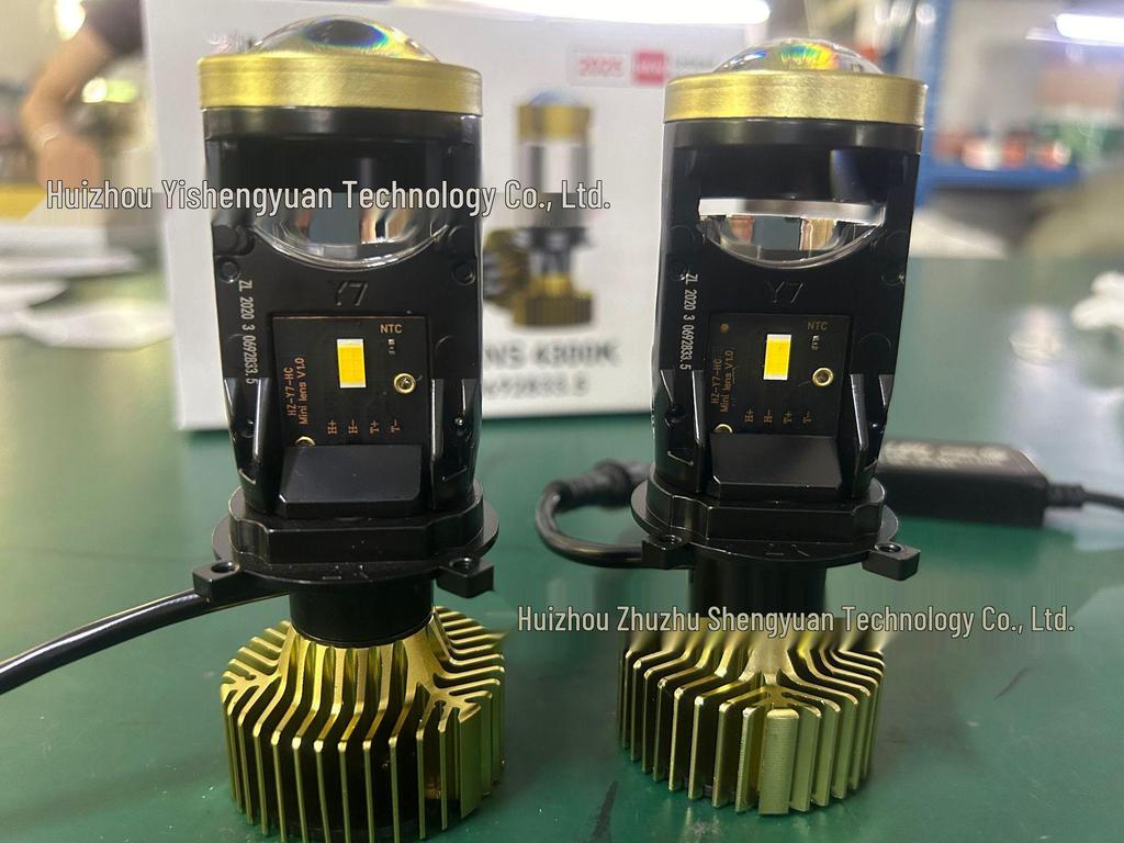 Y7D-H4 Car LED Headlight: High-Power Integrated High/Low Beam with Aviation Aluminum 3570 LED.