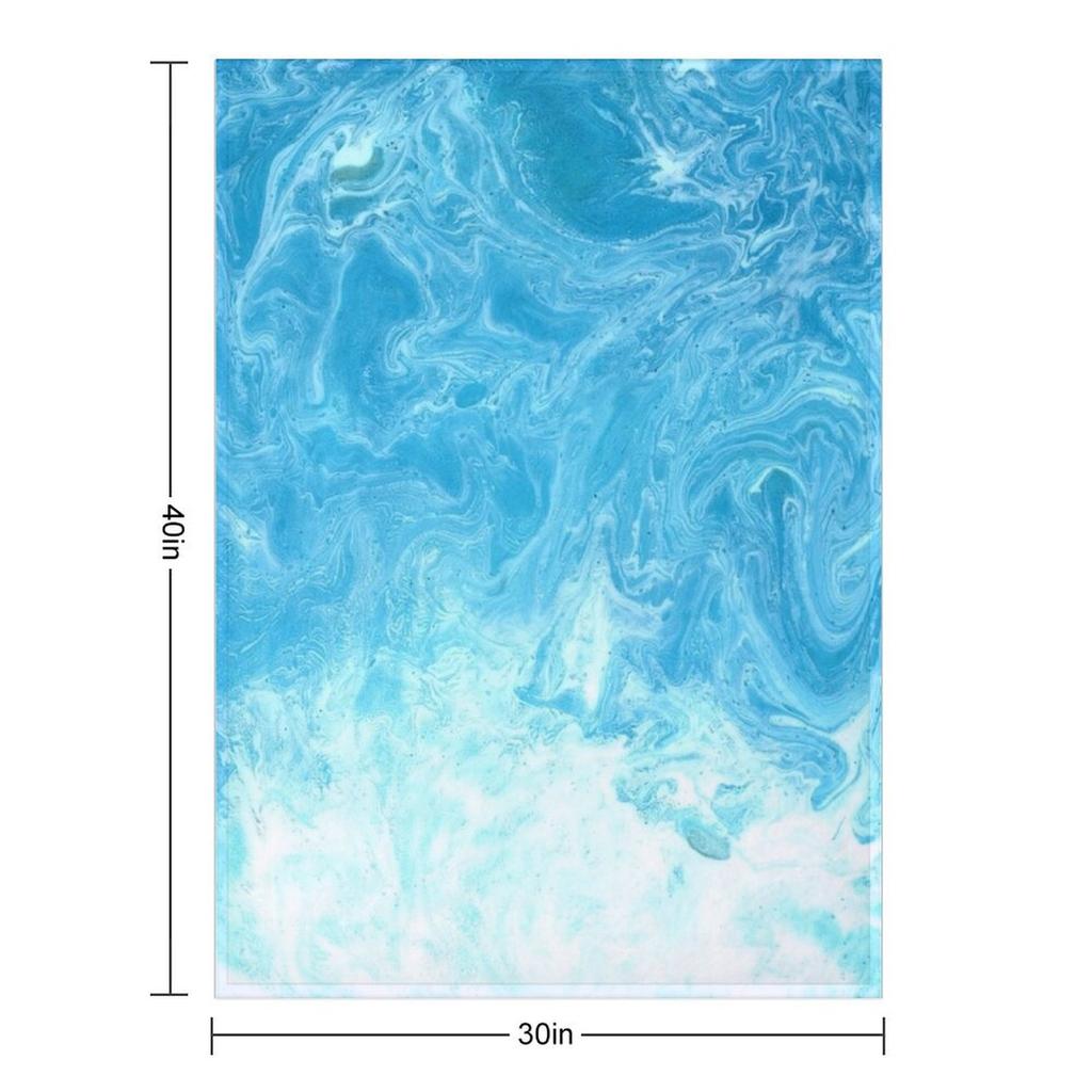 Ocean Turquoise Throw Blanket Luxury Brand Vintage Retros Hairy Blankets