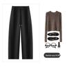 2025 Winter High Waist Wool Fleece-Lined Pants – Curved & Straight Leg Options