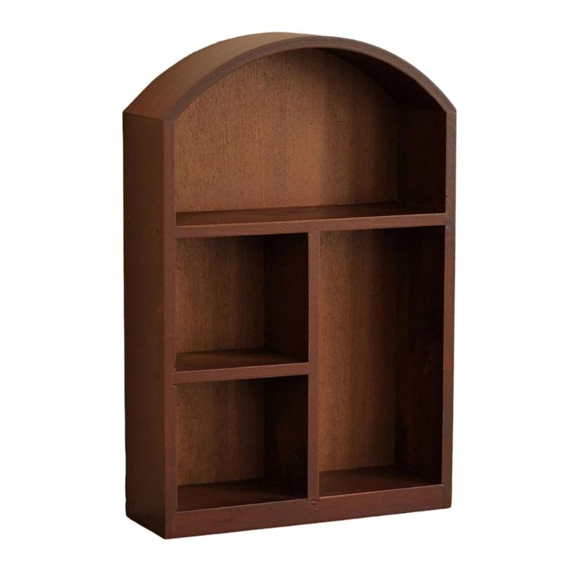 Sturdy Wooden Desktop Organizers Cabinet Clear Glass Front Panel Multipurpose Storage For Home Office Decors