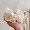 Solid Color Hair Scrunchies French Lace Rubber Bands Fashion Elastic Hair Bands  Women