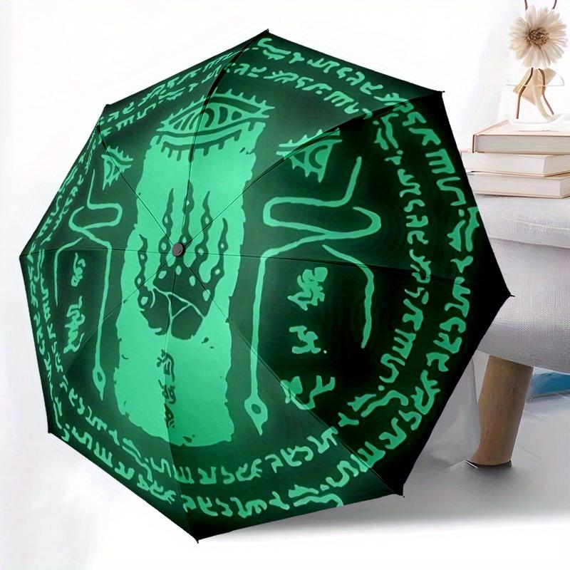 Legend of Zelda Automatic Folding Umbrella with Sturdy Iron Frame, Portable Compact Travel Umbrella All-Season Use Parties006